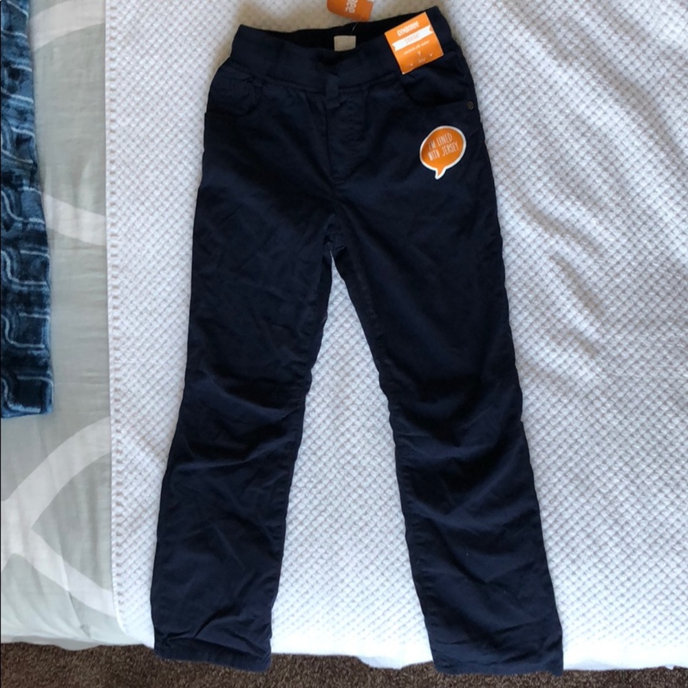 NWT Gymboree navy blue pants with elastic waist!!!